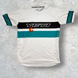 Yeti Cycles Colorado State Pride MTB Cycling Jersey S White Teal Black
